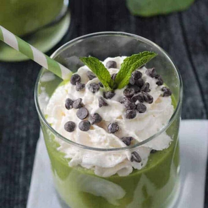 Image for Mint Matcha Smoothie (Healthy Shamrock Shake!) ~ Veggie Inspired