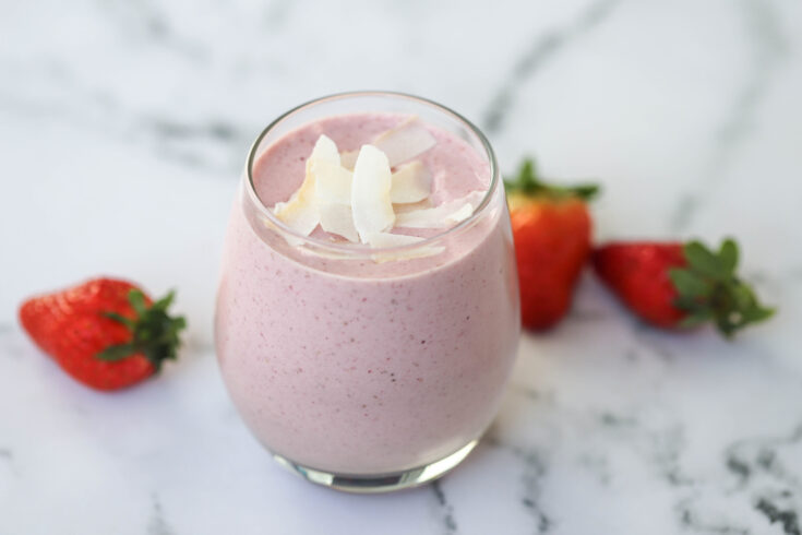 Strawberry Protein Post Workout Smoothie